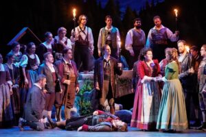 "Sarasota Opera House performance near Siesta Key featuring cast in period costumes"